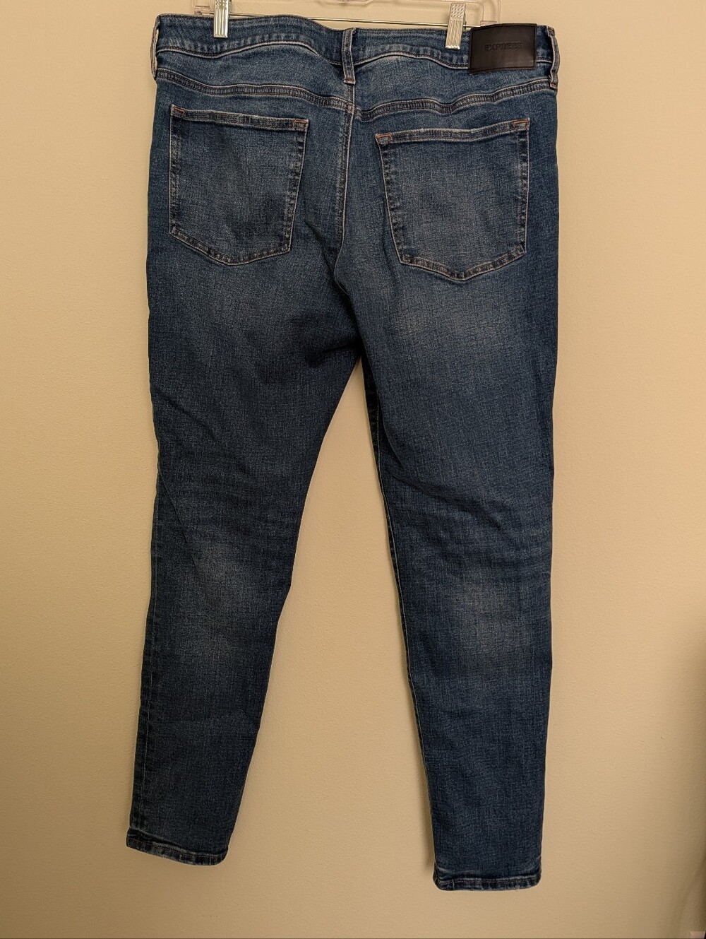 Express Men’s Skinny Jeans 36x32 Medium Dark Wash Stretch Denim
